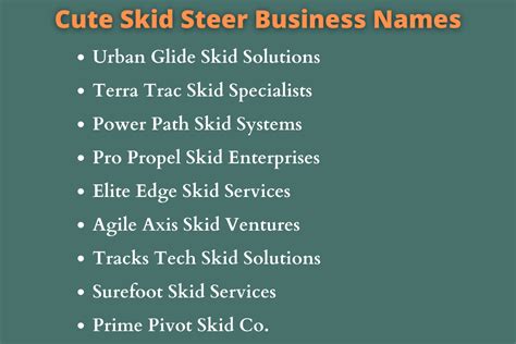 starting a skid steer business|skid steer business names.